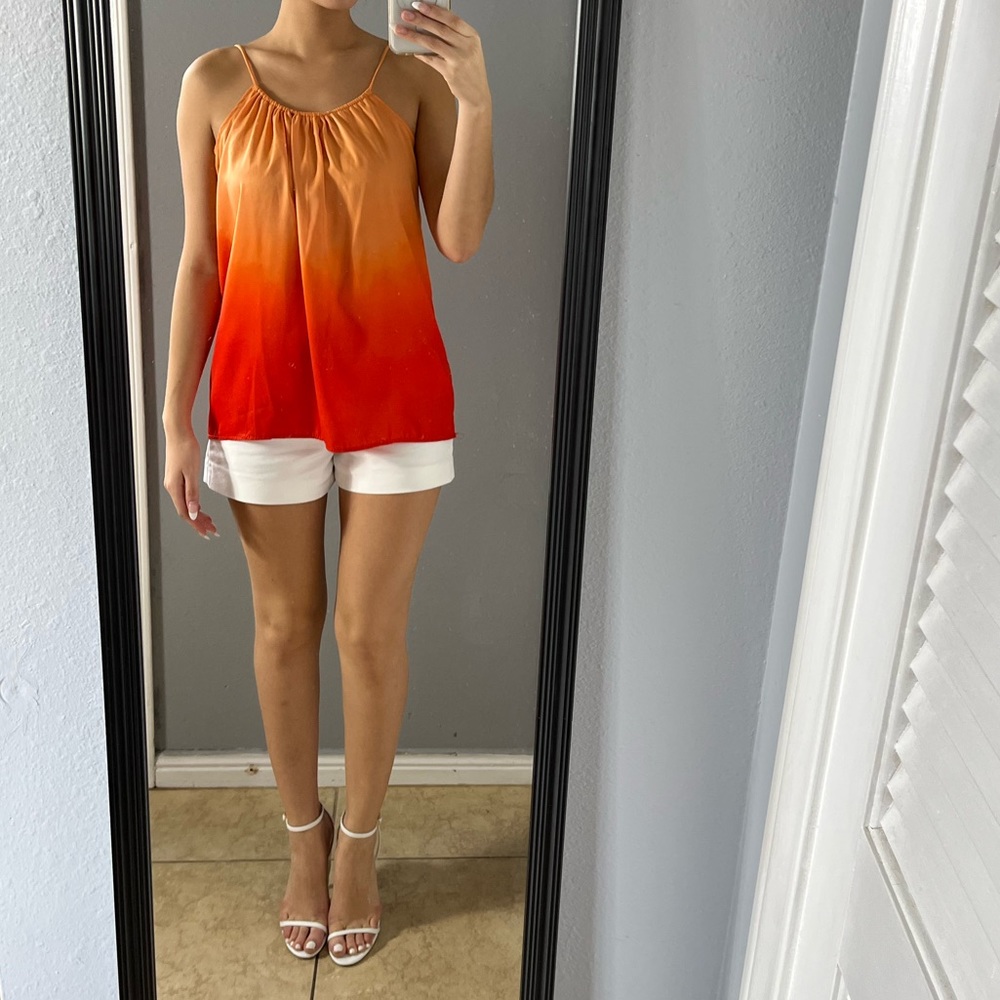 💗Orange ombré blouse